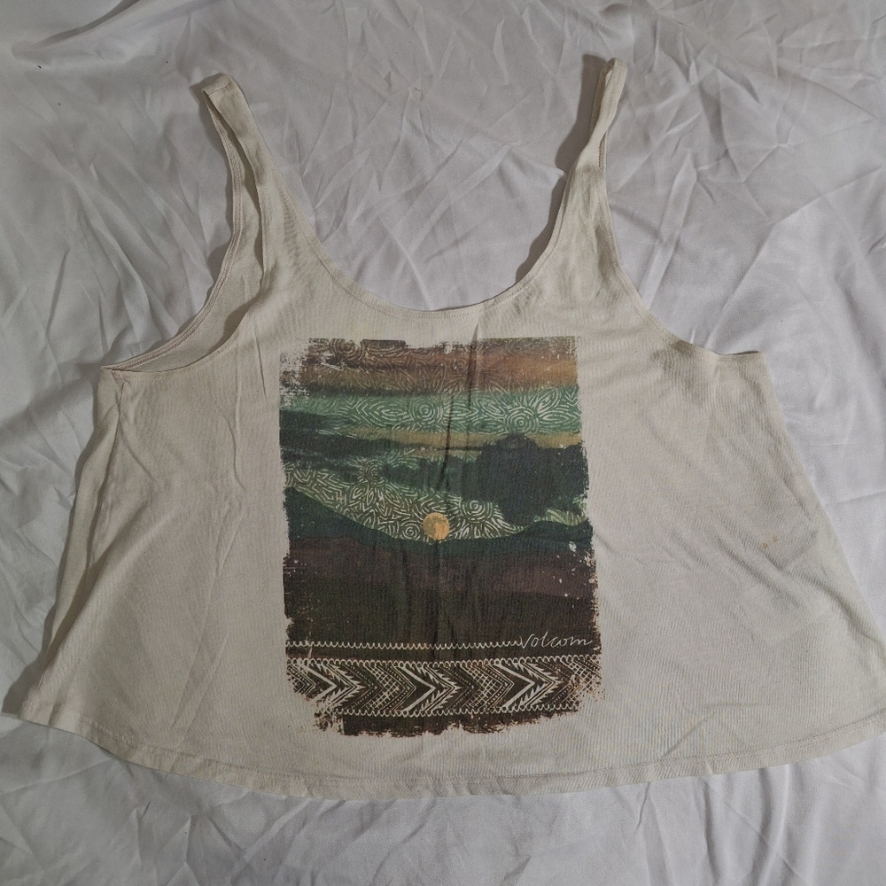 Volcom Aztez Print Summer Hippy Sleeveless Croptop
